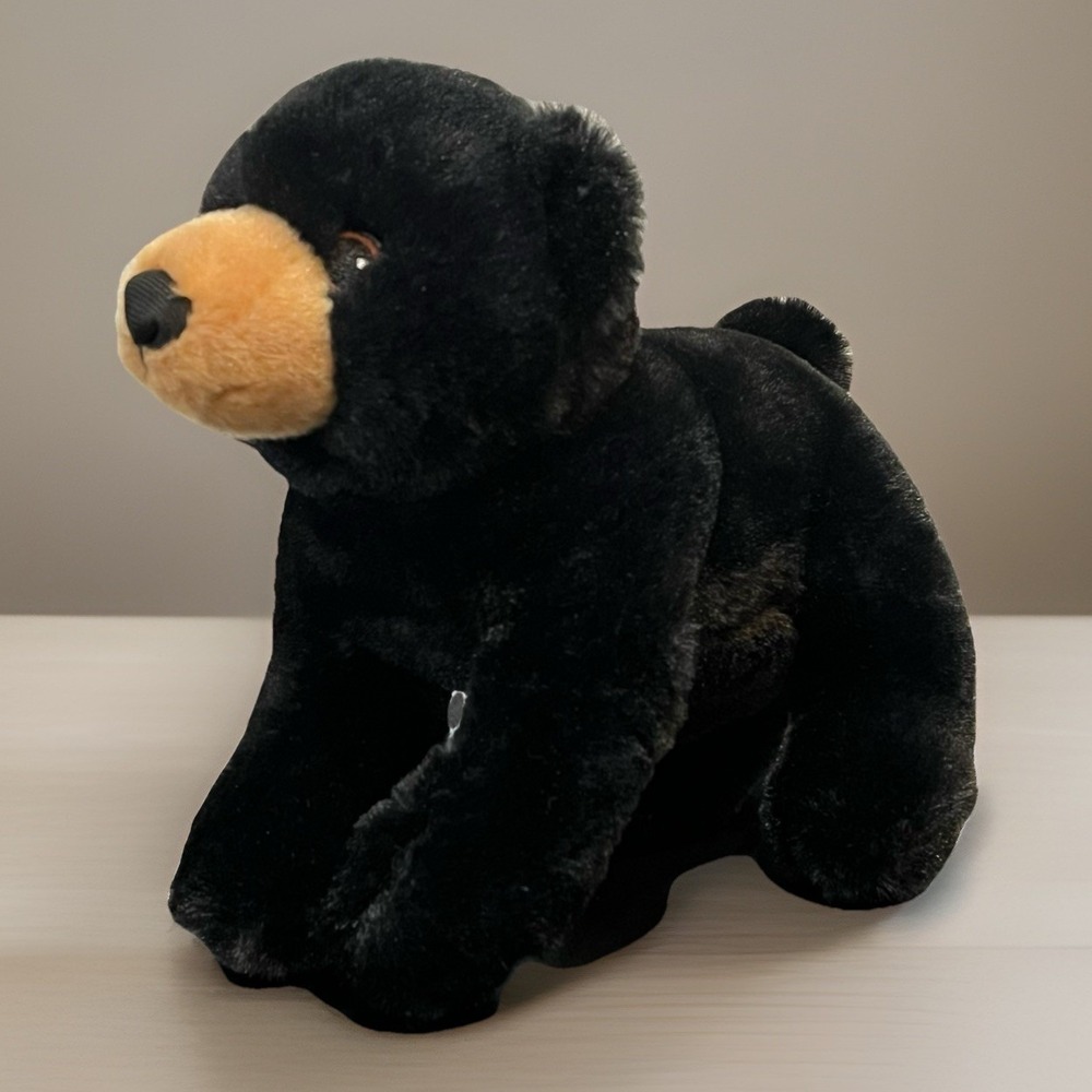 Black Bear 9" Plush Stuffed Animal Toy So Soft Realistic Adventure Planet